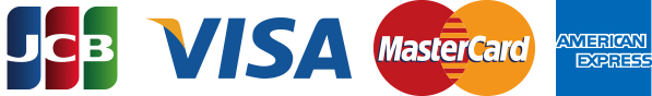 JCB、VISA、Mastercard、アメックス、ダイナーズ